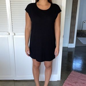 Black baggy dress, ribbed